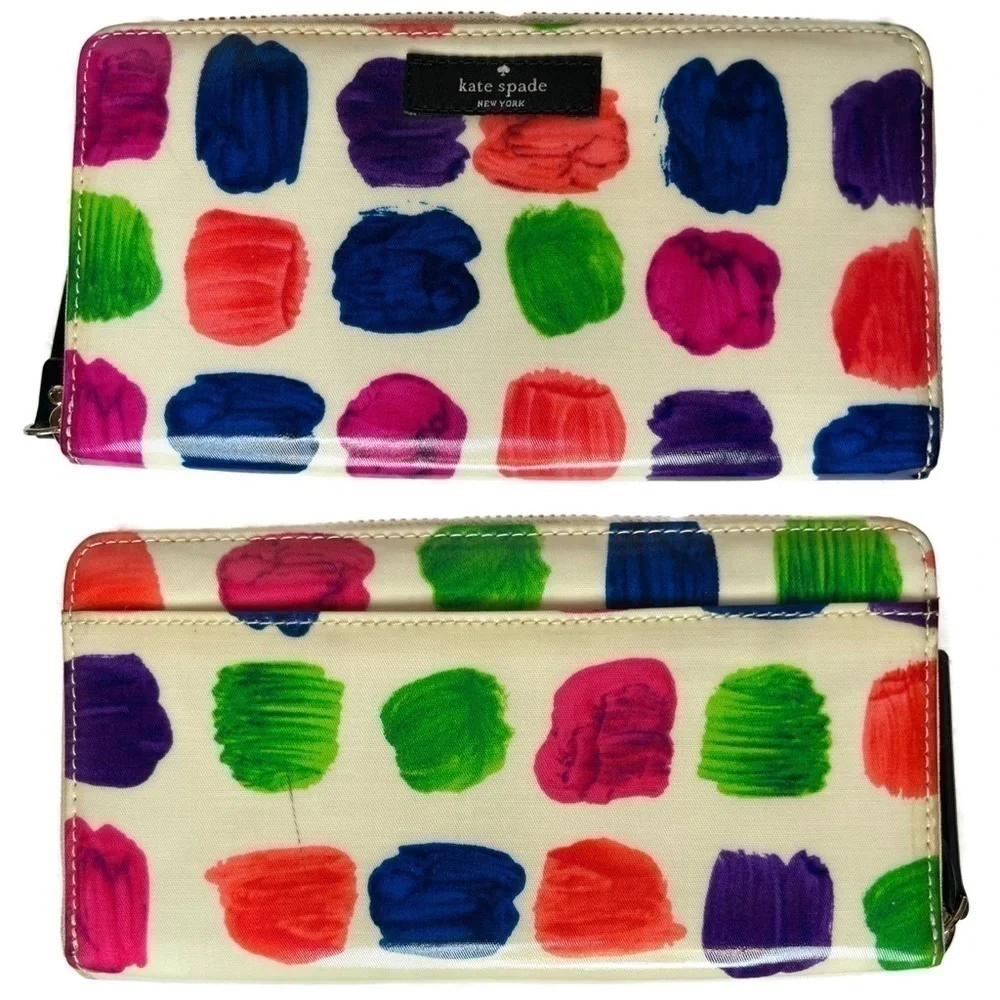 Kate Spade Paint Brush Stroke Tote and Wallet Rare Set Daycation